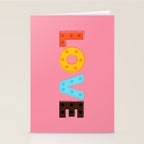 Happy LOVE - typography Stationery Card Gallery Image 2