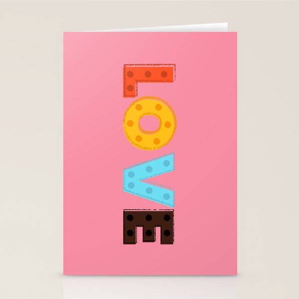 Happy LOVE - typography Stationery Card Gallery Image 1