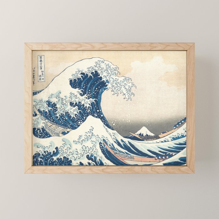 The Great Wave Off Kanagawa by Katsushika Hokusai Thirty Six Views of Mount Fuji - The Great Wave Mini Art Print Gallery Image 1