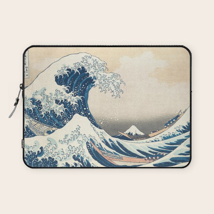 The Great Wave Off Kanagawa by Katsushika Hokusai Thirty Six Views of Mount Fuji - The Great Wave Laptop Sleeve Gallery Image 1