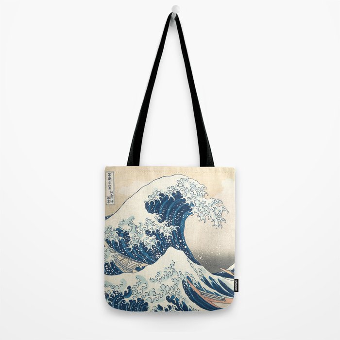 The Great Wave Off Kanagawa by Katsushika Hokusai Thirty Six Views of Mount Fuji - The Great Wave Tote Bag Gallery Image 2