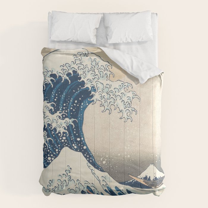 The Great Wave Off Kanagawa by Katsushika Hokusai Thirty Six Views of Mount Fuji - The Great Wave Comforter Gallery Image 6