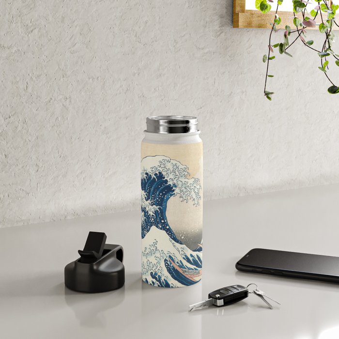 The Great Wave Off Kanagawa by Katsushika Hokusai Thirty Six Views of Mount Fuji - The Great Wave Water Bottle Gallery Image 5