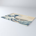 The Great Wave Off Kanagawa by Katsushika Hokusai Thirty Six Views of Mount Fuji - The Great Wave Rug Gallery Image 3