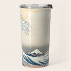 The Great Wave Off Kanagawa by Katsushika Hokusai Thirty Six Views of Mount Fuji - The Great Wave Travel Mug Gallery Image 2