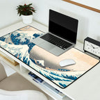 The Great Wave Off Kanagawa by Katsushika Hokusai Thirty Six Views of Mount Fuji - The Great Wave Desk Mat Gallery Image 2