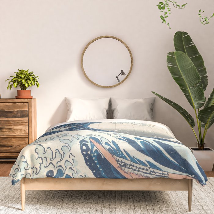 The Great Wave Off Kanagawa by Katsushika Hokusai Thirty Six Views of Mount Fuji - The Great Wave Comforter Gallery Image 3
