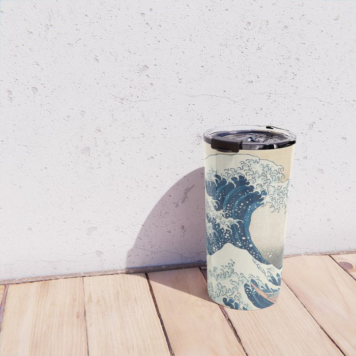The Great Wave Off Kanagawa by Katsushika Hokusai Thirty Six Views of Mount Fuji - The Great Wave Travel Mug Gallery Image 4