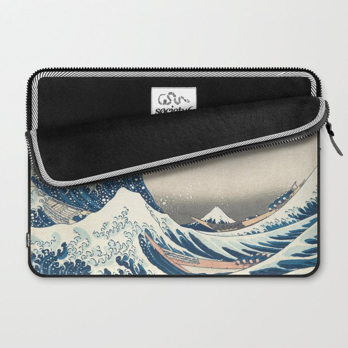 The Great Wave Off Kanagawa by Katsushika Hokusai Thirty Six Views of Mount Fuji - The Great Wave Laptop Sleeve Gallery Image 2