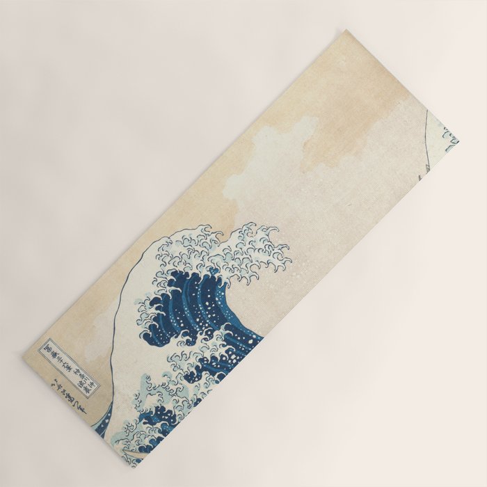 The Great Wave Off Kanagawa by Katsushika Hokusai Thirty Six Views of Mount Fuji - The Great Wave Yoga Mat Gallery Image 1