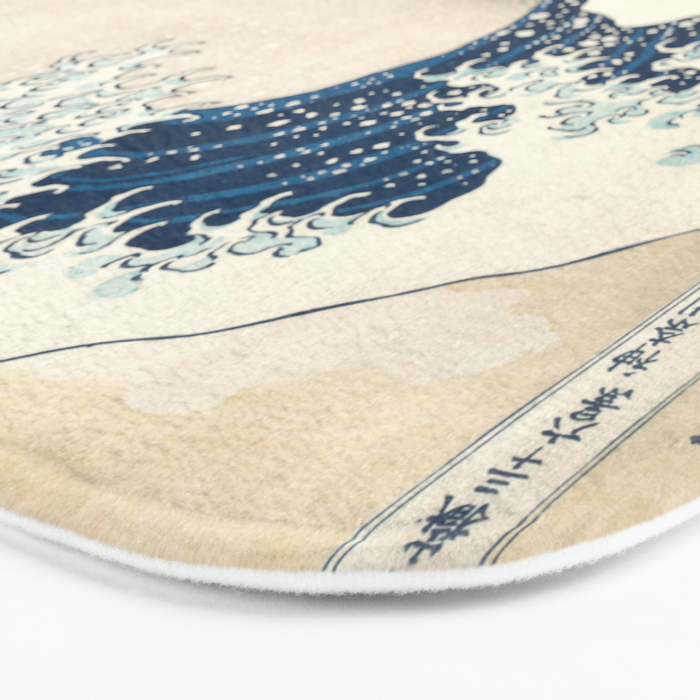 The Great Wave Off Kanagawa by Katsushika Hokusai Thirty Six Views of Mount Fuji - The Great Wave Bath Mat Gallery Image 3