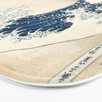 The Great Wave Off Kanagawa by Katsushika Hokusai Thirty Six Views of Mount Fuji - The Great Wave Bath Mat Gallery Image 3