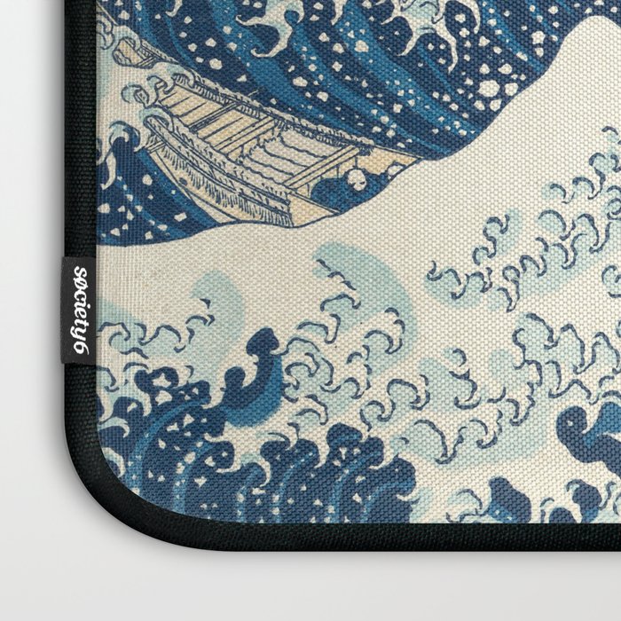 The Great Wave Off Kanagawa by Katsushika Hokusai Thirty Six Views of Mount Fuji - The Great Wave Laptop Sleeve Gallery Image 3