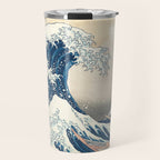 The Great Wave Off Kanagawa by Katsushika Hokusai Thirty Six Views of Mount Fuji - The Great Wave Travel Mug Gallery Image 1