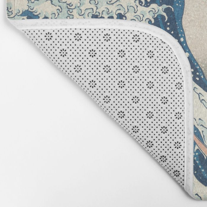 The Great Wave Off Kanagawa by Katsushika Hokusai Thirty Six Views of Mount Fuji - The Great Wave Bath Mat Gallery Image 2