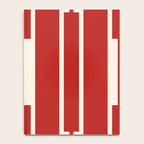 Mid Century Modern Minimalist Geo Chain Geometric Block Stripe Pattern in Red and Cream Notebook Gallery Image 4