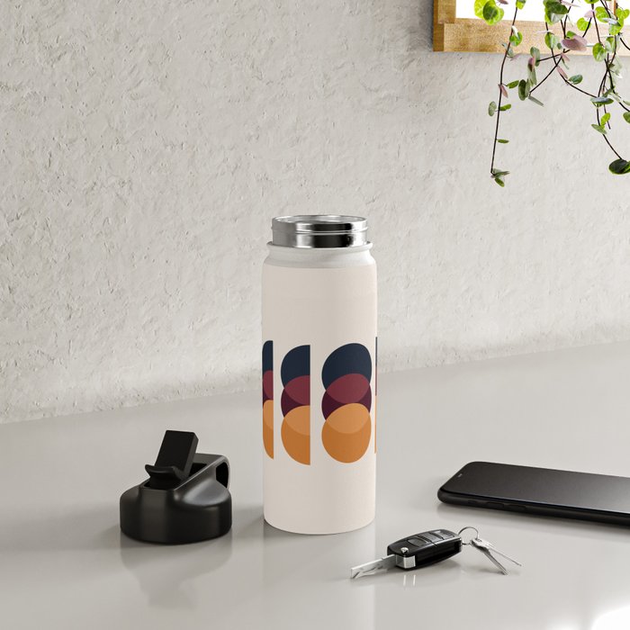 Minimalist Retro Shapes II Water Bottle Gallery Image 4