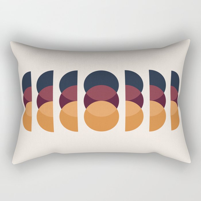 Minimalist Retro Shapes II Rectangular Pillow Gallery Image 2