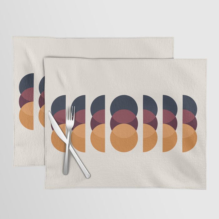 Minimalist Retro Shapes II Placemat Gallery Image 1