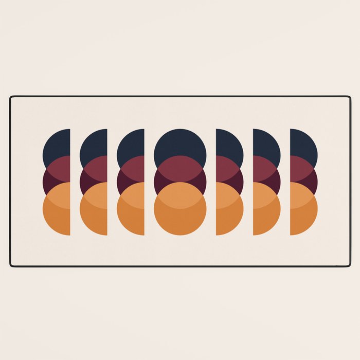 Minimalist Retro Shapes II Desk Mat Gallery Image 3