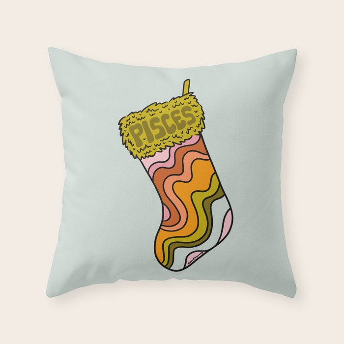 Pisces Stocking Throw Pillow Gallery Image 6