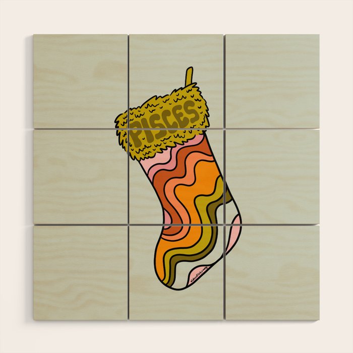 Pisces Stocking Wood Wall Art Gallery Image 1