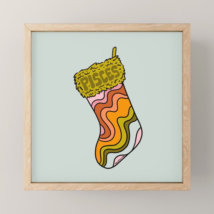 Pisces Stocking Mini Art Print Gallery Image 1