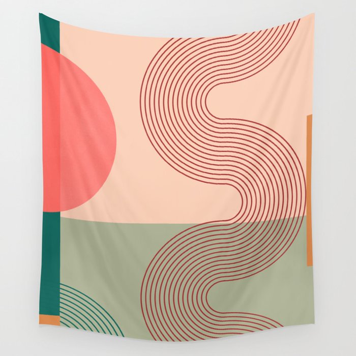 geometric abstract 158 Wall Tapestry Gallery Image 4