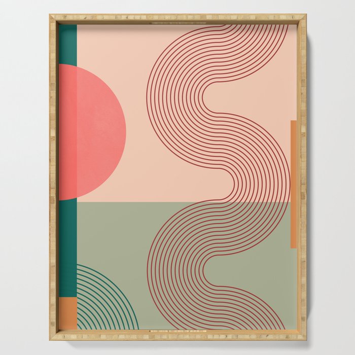 geometric abstract 158 Serving Tray Gallery Image 1