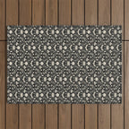 Spooky Things Two Tone - Black Beige Outdoor Rug Gallery Image 1