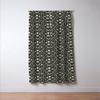 Spooky Things Two Tone - Black Beige Window Curtain Gallery Image 3