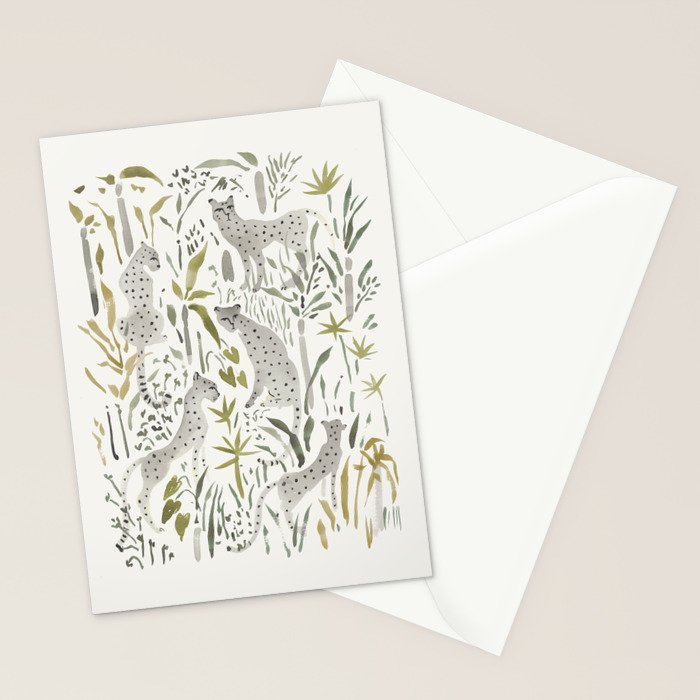 Grey Cheetahs Stationery Card Gallery Image 2