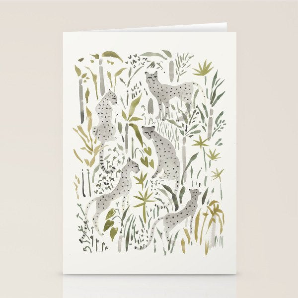 Grey Cheetahs Stationery Card Gallery Image 1