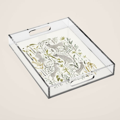 Grey Cheetahs Acrylic Tray