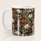 Skull and Floral Pattern Coffee Mug Gallery Image 3