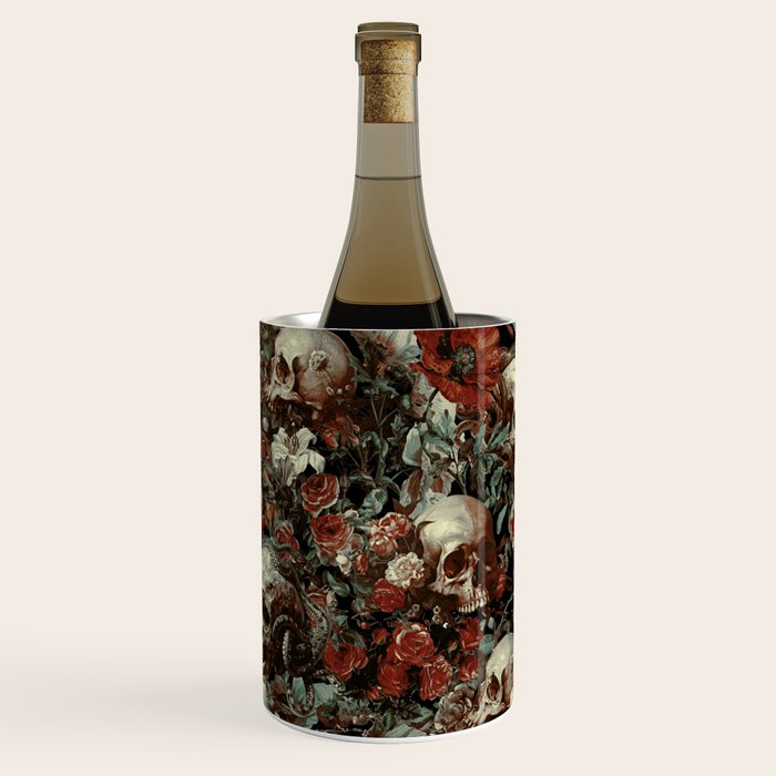 Skull and Floral Pattern Wine Chiller Gallery Image 1