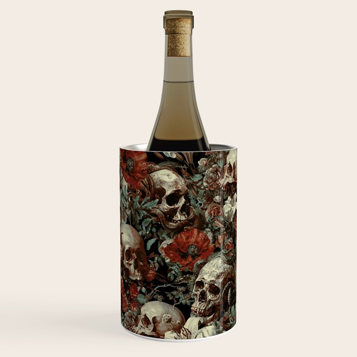 Skull and Floral Pattern Wine Chiller Gallery Image 3