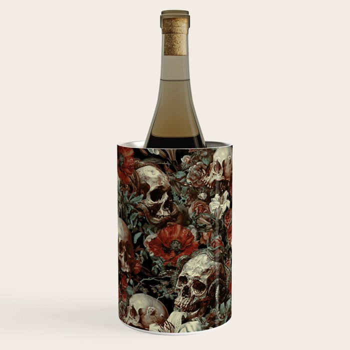 Skull and Floral Pattern Wine Chiller Gallery Image 2
