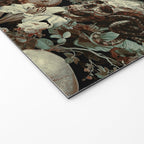 Skull and Floral Pattern Welcome Mat Gallery Image 2