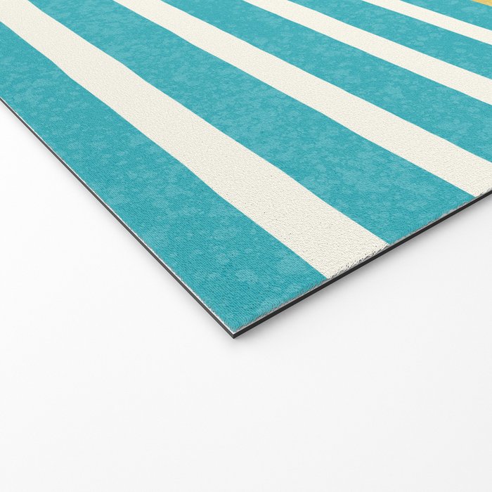 Beach Horizon Lines yellow green Welcome Mat Gallery Image 2