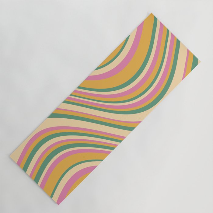 Wavy Stripes XIX - Boho Vintage Yoga Mat Gallery Image 1