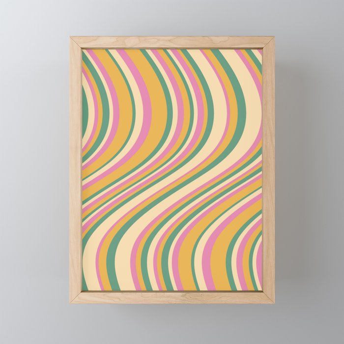 Wavy Stripes XIX - Boho Vintage Mini Art Print Gallery Image 1