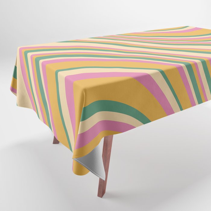 Wavy Stripes XIX - Boho Vintage Tablecloth Gallery Image 1