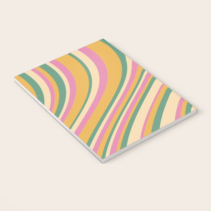 Wavy Stripes XIX - Boho Vintage Notebook Gallery Image 3