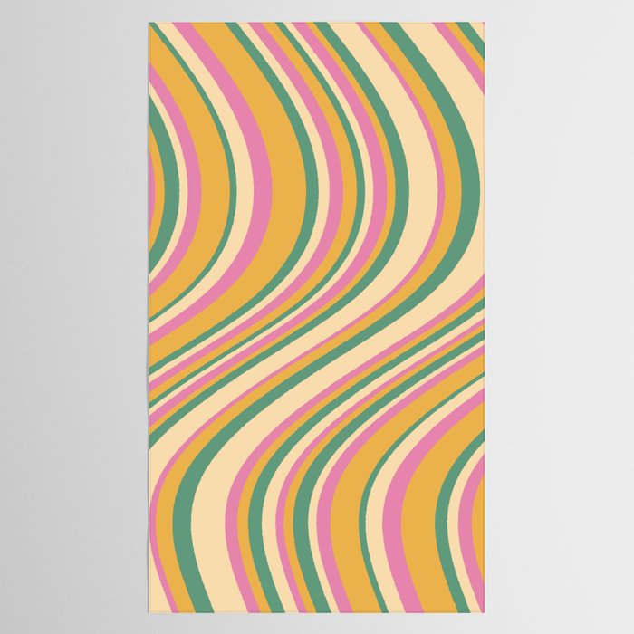 Wavy Stripes XIX - Boho Vintage Tablecloth Gallery Image 2