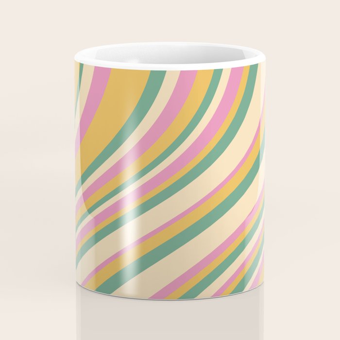 Wavy Stripes XIX - Boho Vintage Coffee Mug Gallery Image 4