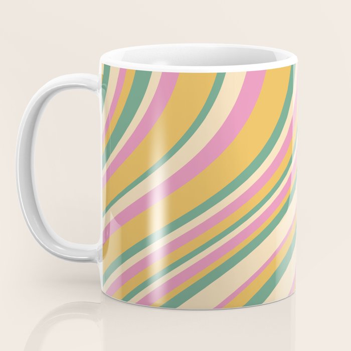 Wavy Stripes XIX - Boho Vintage Coffee Mug Gallery Image 3