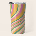Wavy Stripes XIX - Boho Vintage Travel Mug Gallery Image 3