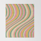 Wavy Stripes XIX - Boho Vintage Throw Blanket Gallery Image 2