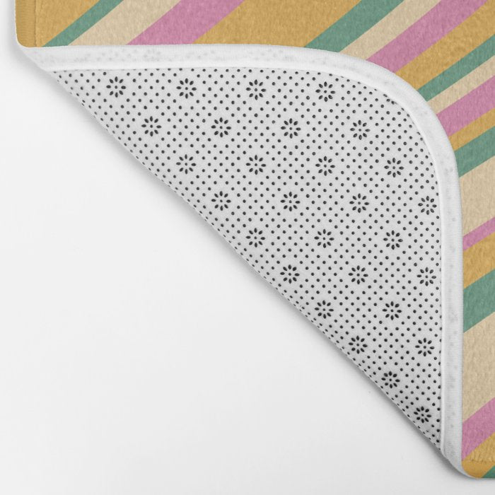 Wavy Stripes XIX - Boho Vintage Bath Mat Gallery Image 2